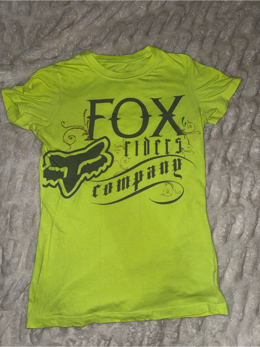 Fox Neon Lime Graphic Tee with Black Logo